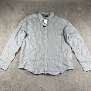The Men's Store Bloomingdales Slim Fit Stretch Striped Button Down Shirt XL New
